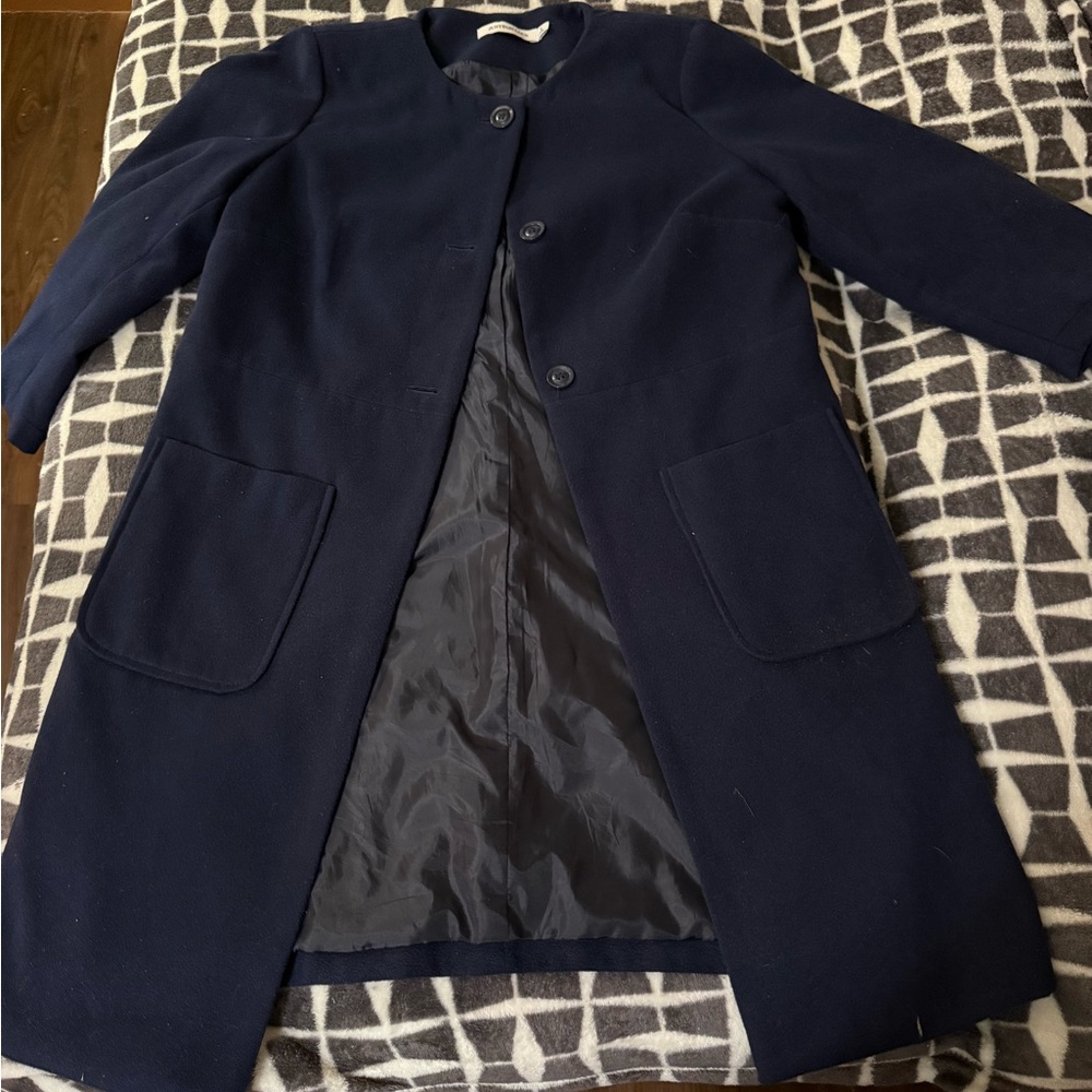 JustFab Navy Pea Coat - Women’s Size Small